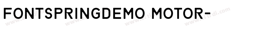FONTSPRINGDEMO Motor字体转换
